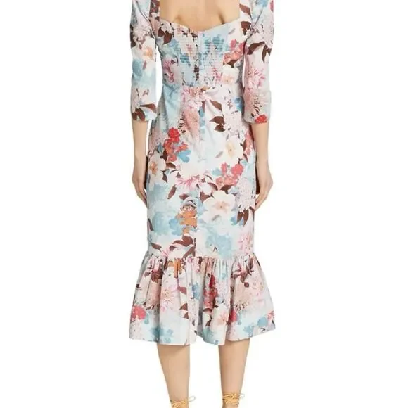 Cara Cara Japanese Floral Print Midi Dress - Picture 2 of 7